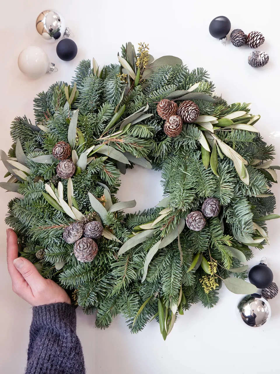 blumigo-modern-green-adventskranz-diy-set-30-cm-bastelset image 1