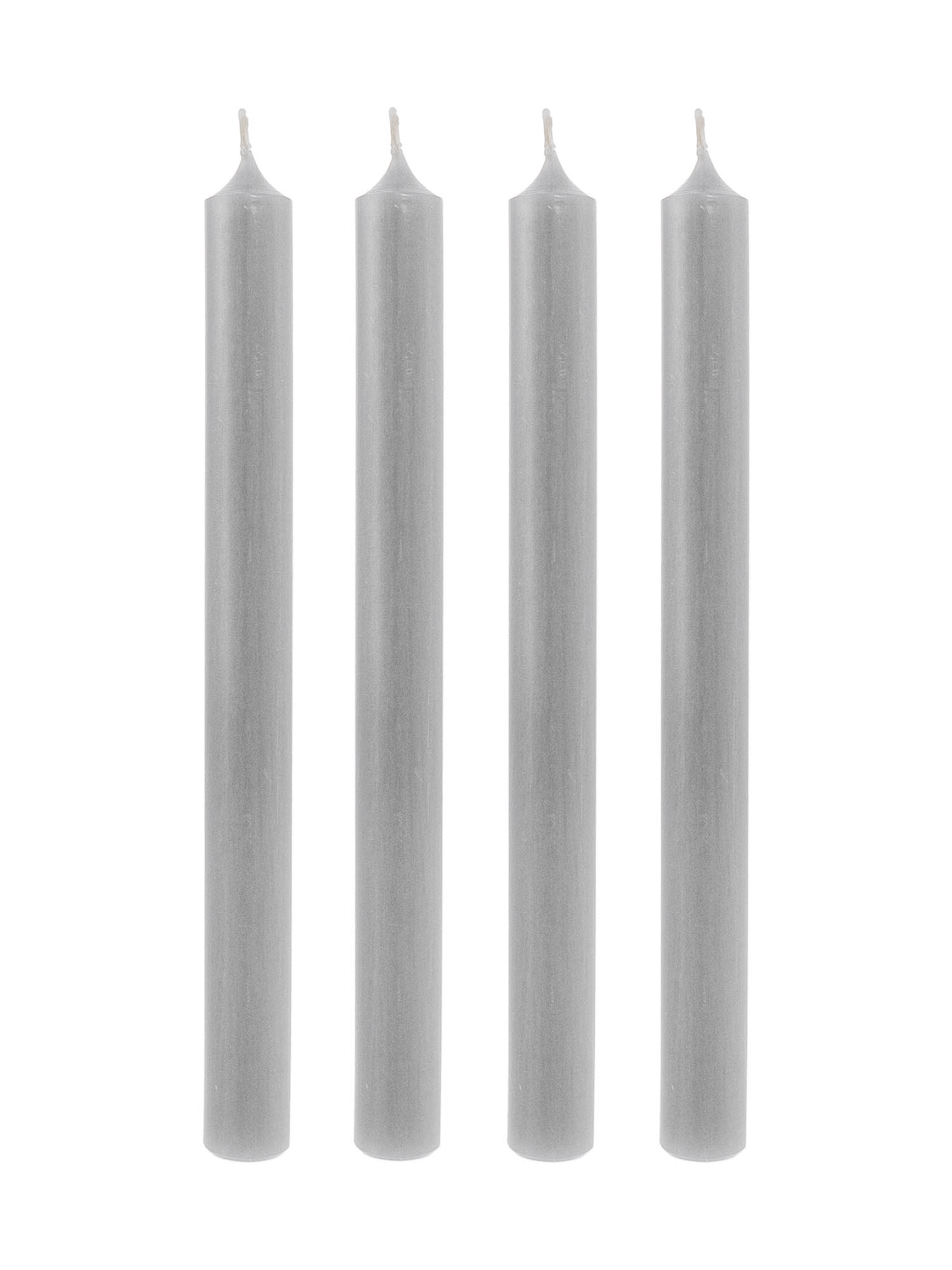 blumigo-ava-stabkerzen-rustic-4er-set-hellgrau-250x22mm image 1