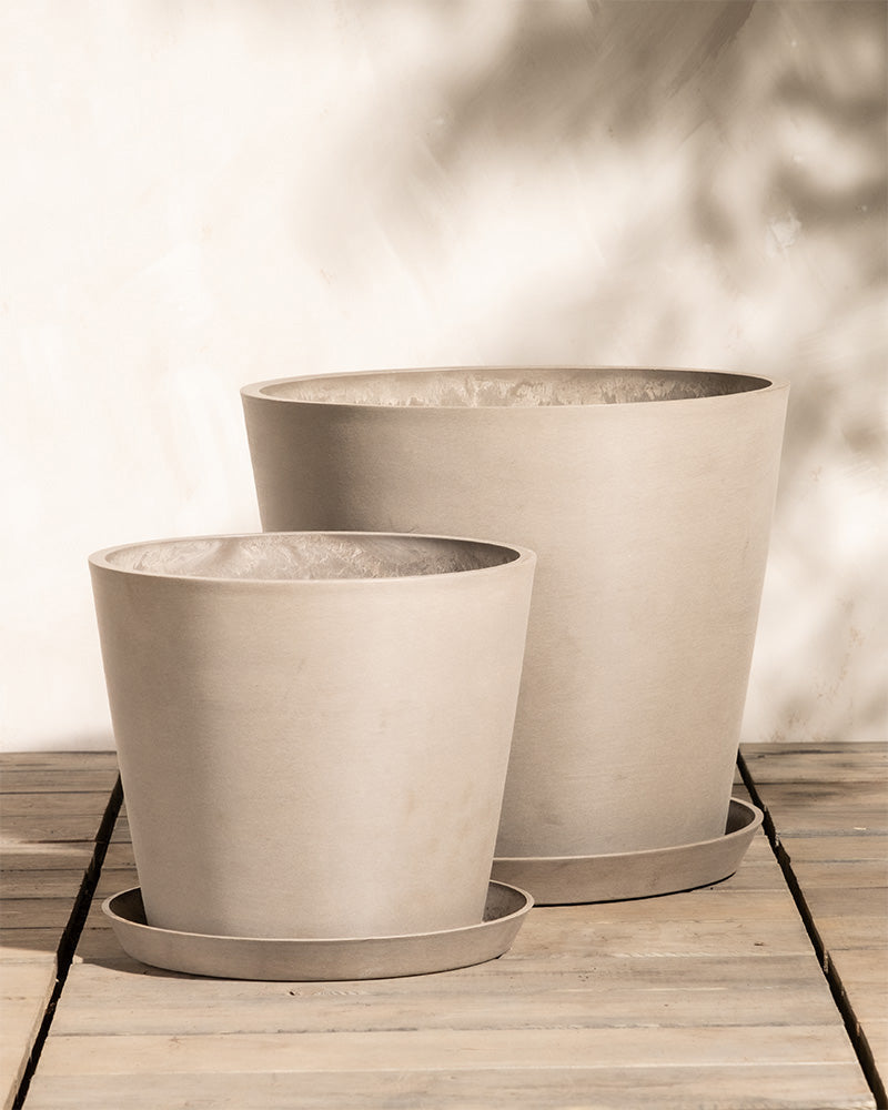 feey-amsterdam-pflanzk-bel-set-40-30-blumentopf-taupe-drainage image 1
