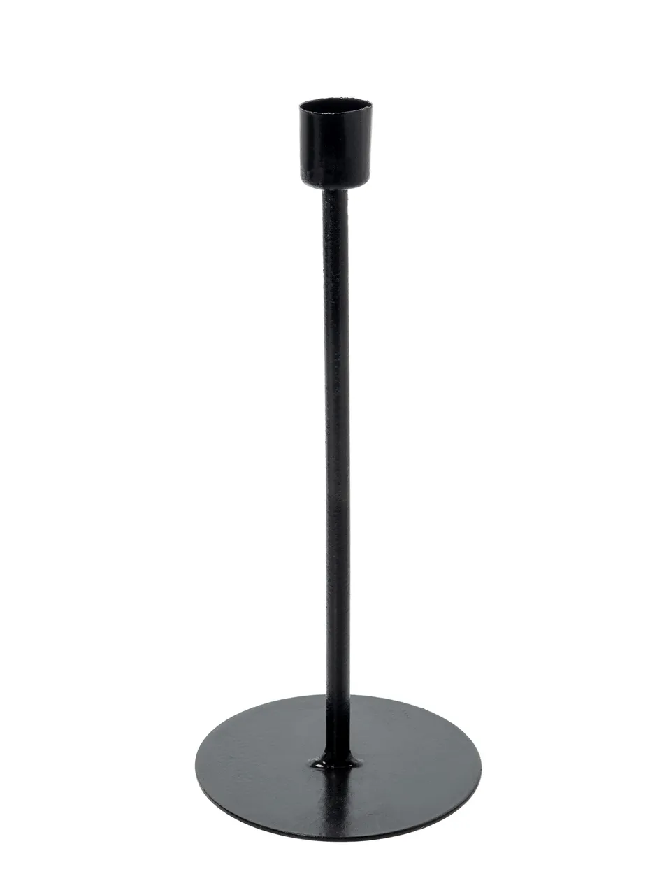 blumigo-oslo-kerzenst-nder-f-r-stabkerzen-schwarz-mit-standfu image 1