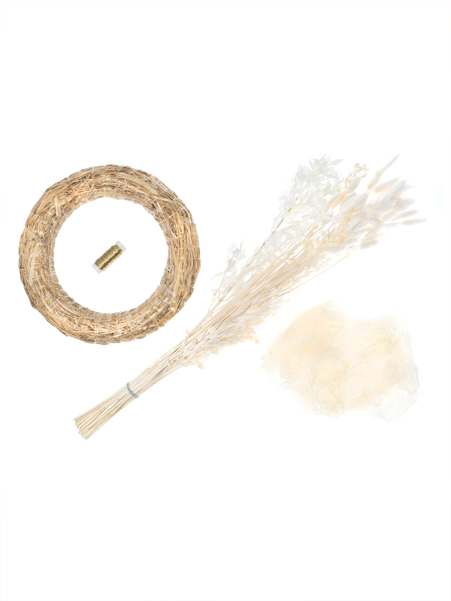 blumigo-diy-sets-trockenblumenkranz-all-white-30-cm image 1