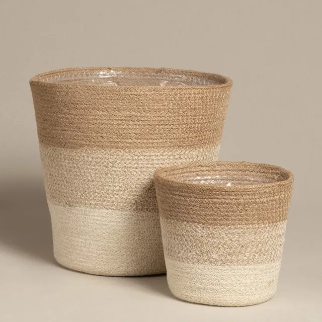 feey-variado-lapis-pflanzenkorb-set-jute-2tlg-naturbelassen image 1