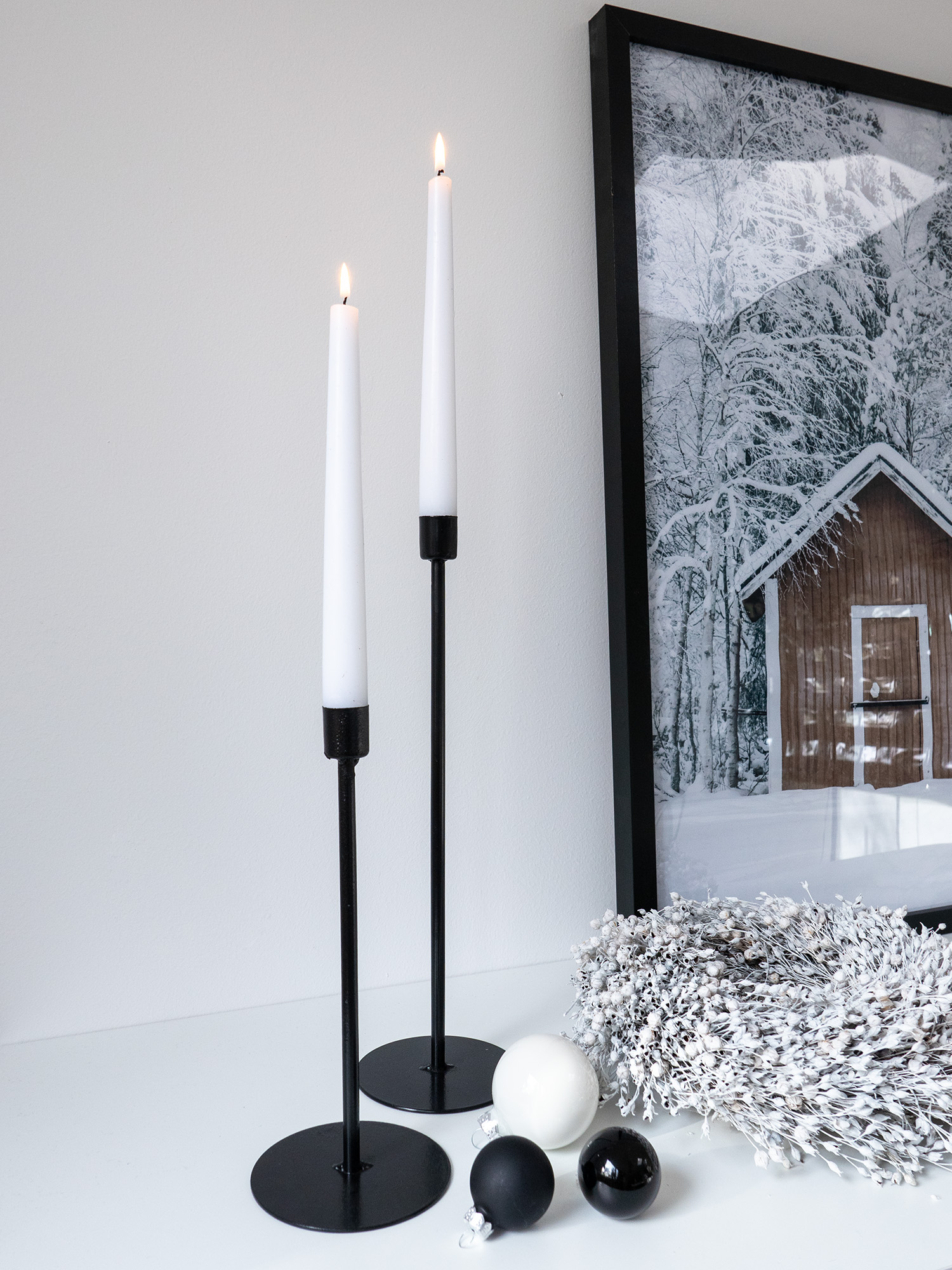 blumigo-oslo-kerzenst-nder-f-r-stabkerzen-schwarz-mit-standfu image 3