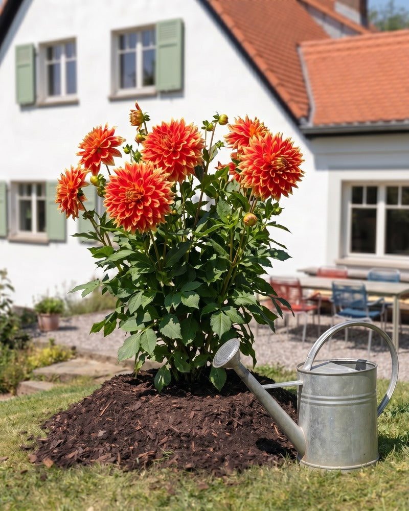 feey-amsterdam-dahlien-orange-rot-blumenzwiebeln-3-stk image 5