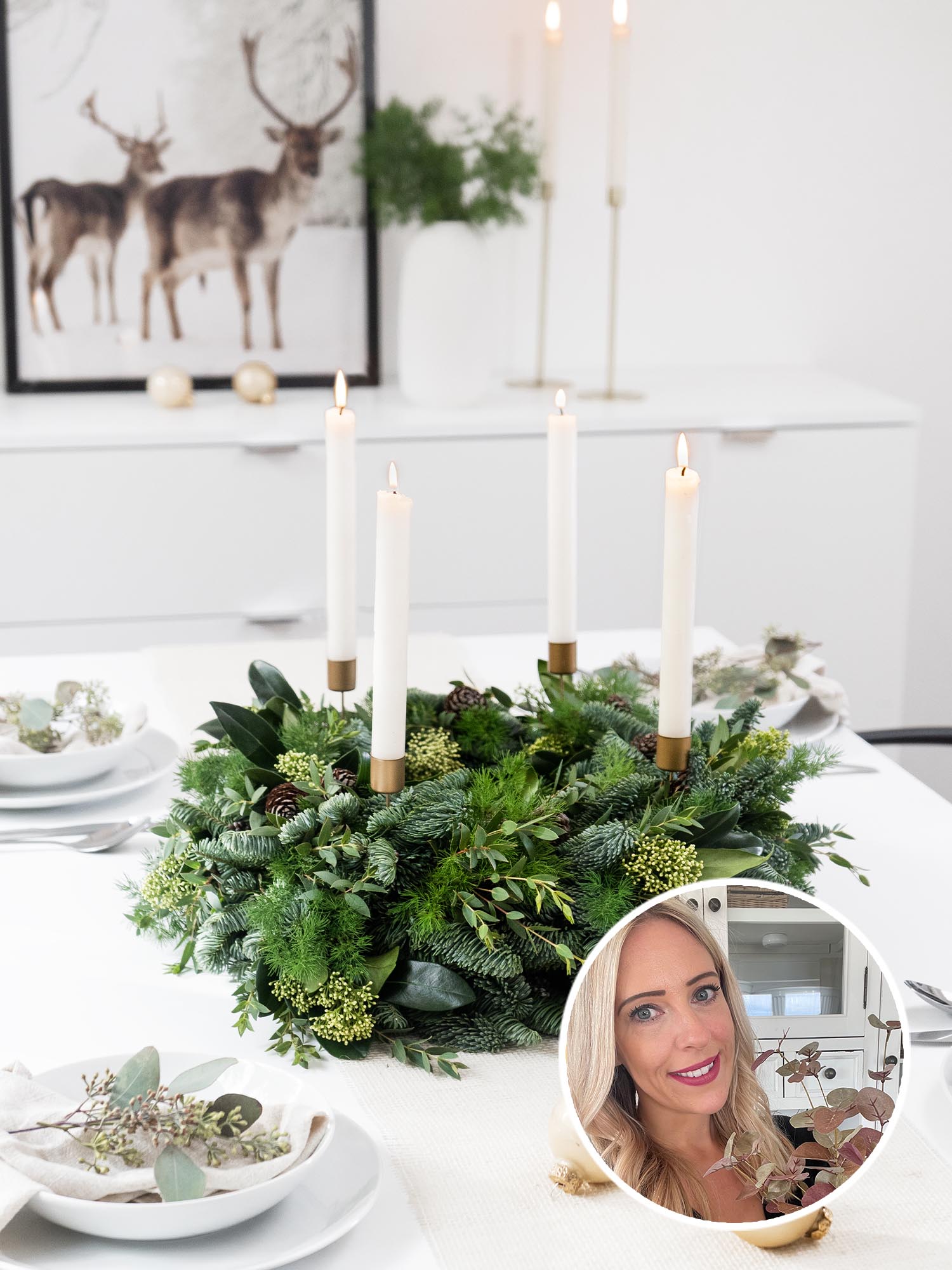 blumigo-landhaus-no9-adventskranz-diy-set-40-cm-mit-kerzen-gr-n image 1
