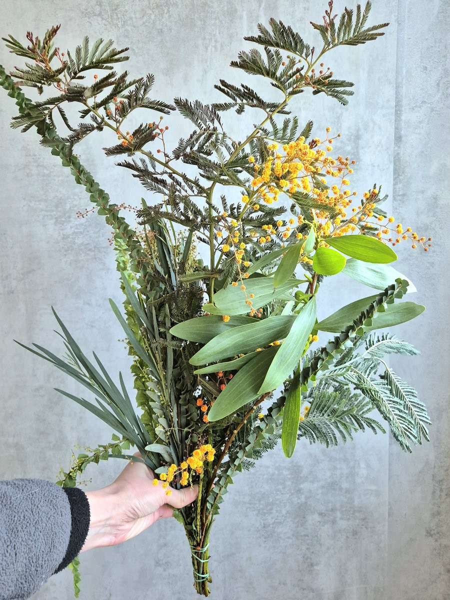 blumigo-exklusives-greenery-mimose-gemischt-bund-schnittblumen image 3