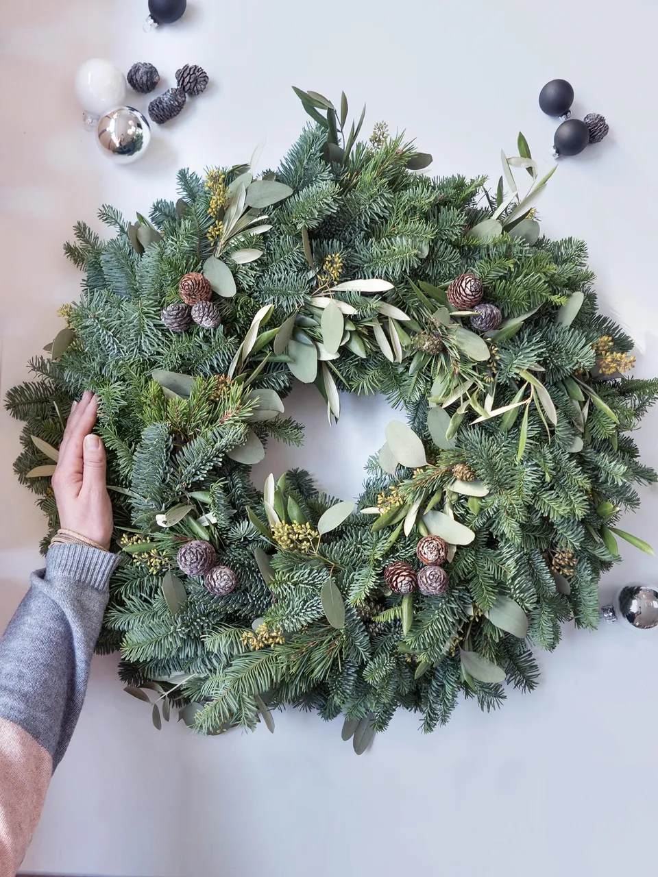 blumigo-diy-sets-modern-green-adventskranz-50-cm-set image 1