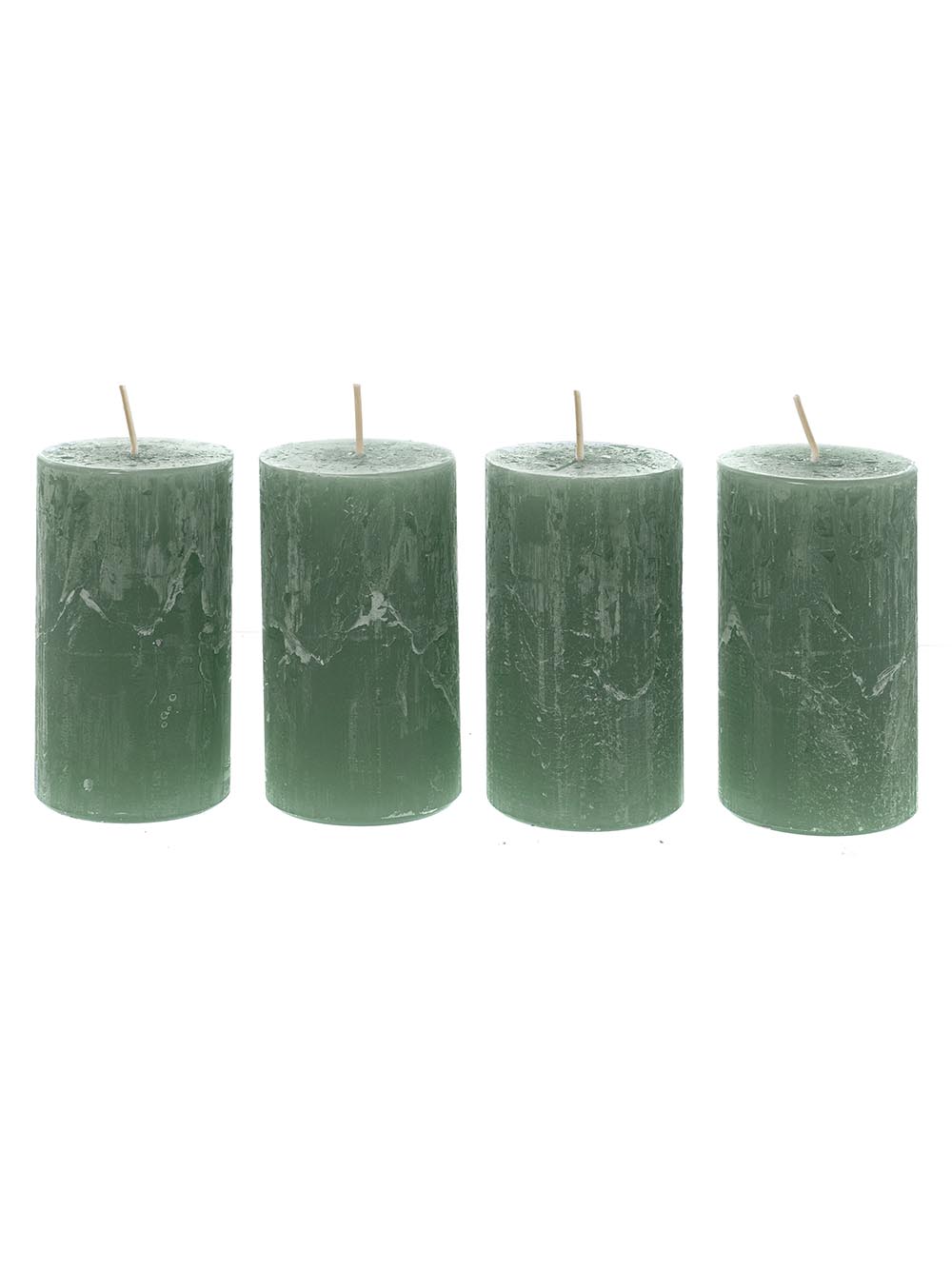 blumigo-rustikkerzen-jade-4er-set-stumpenkerzen-smaragd-110x60mm image 2