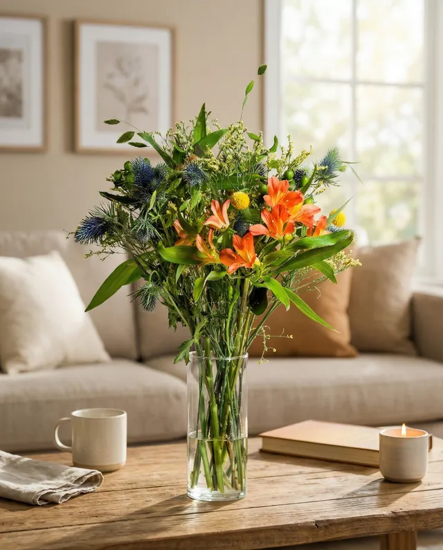 feey-rilio-erfolgsgeheimnis-blumenstrauss-gelb-craspedia image 1