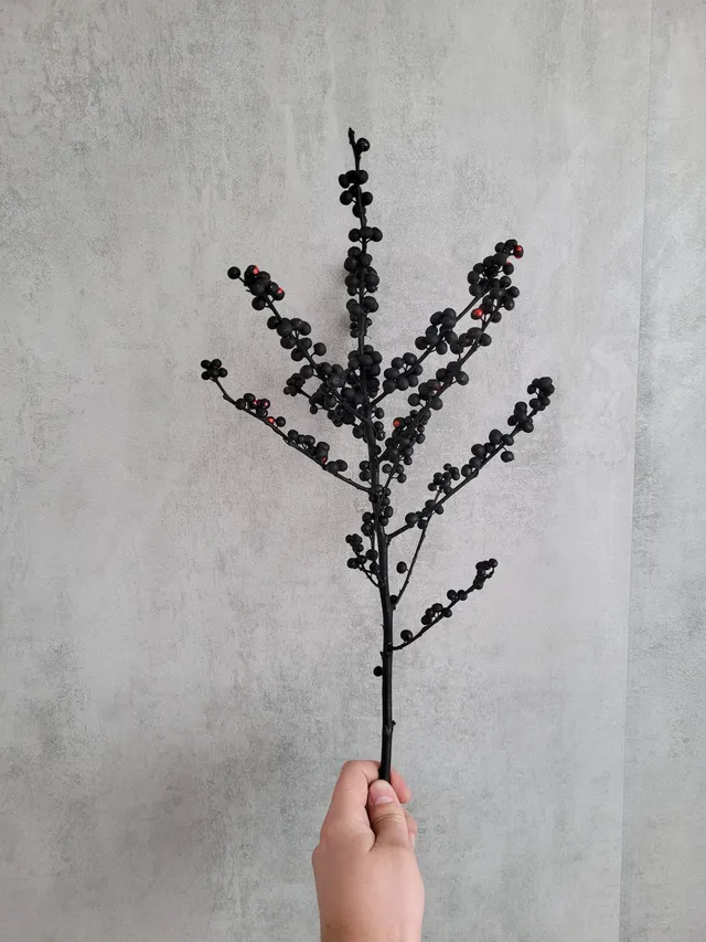 blumigo-zweige-ilex-painted-deko-zweige-schwarz image 1
