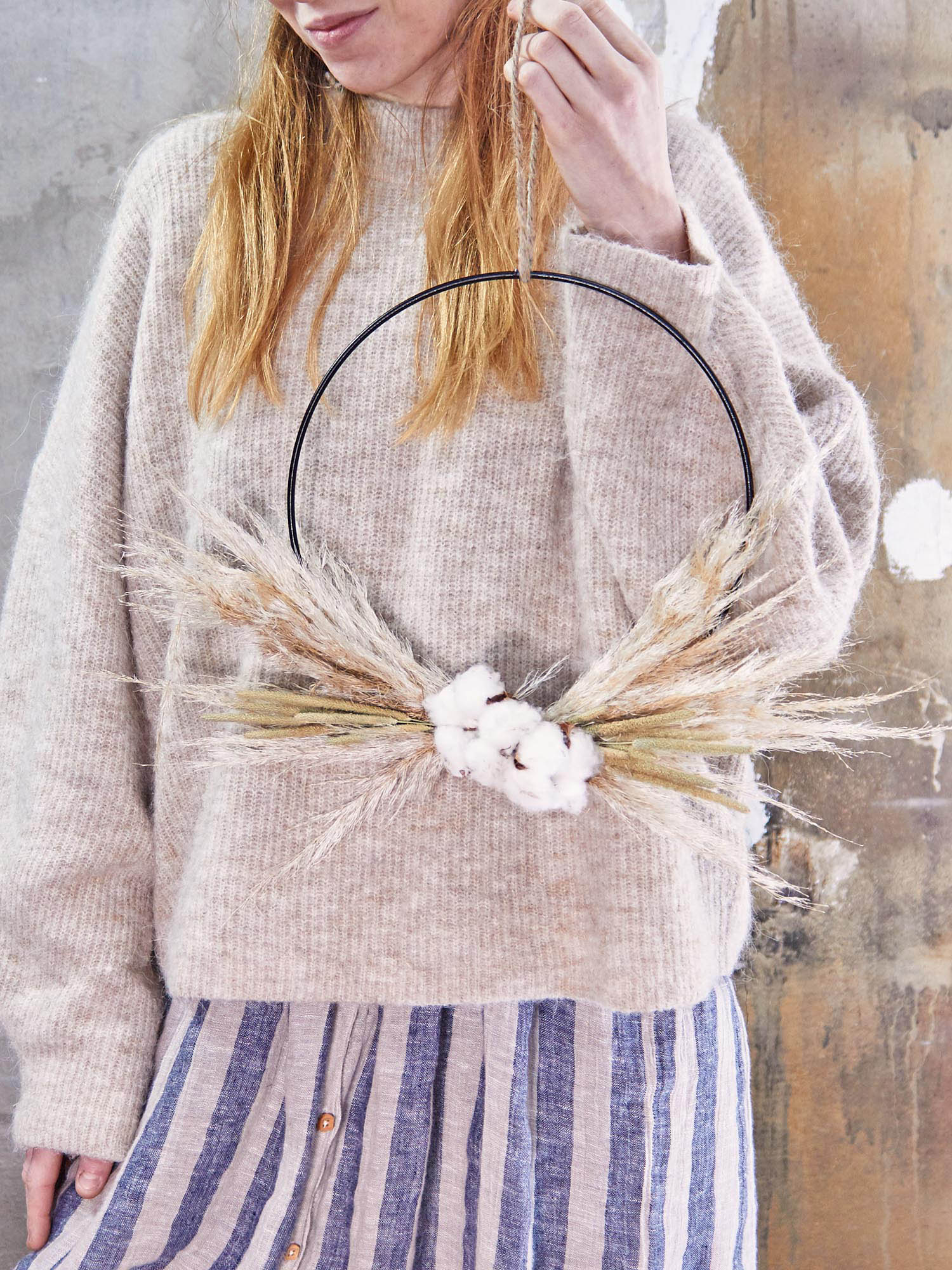 blumigo-diy-sets-fluffy-cotton-scandi-ring-25cm-schwarz image 3
