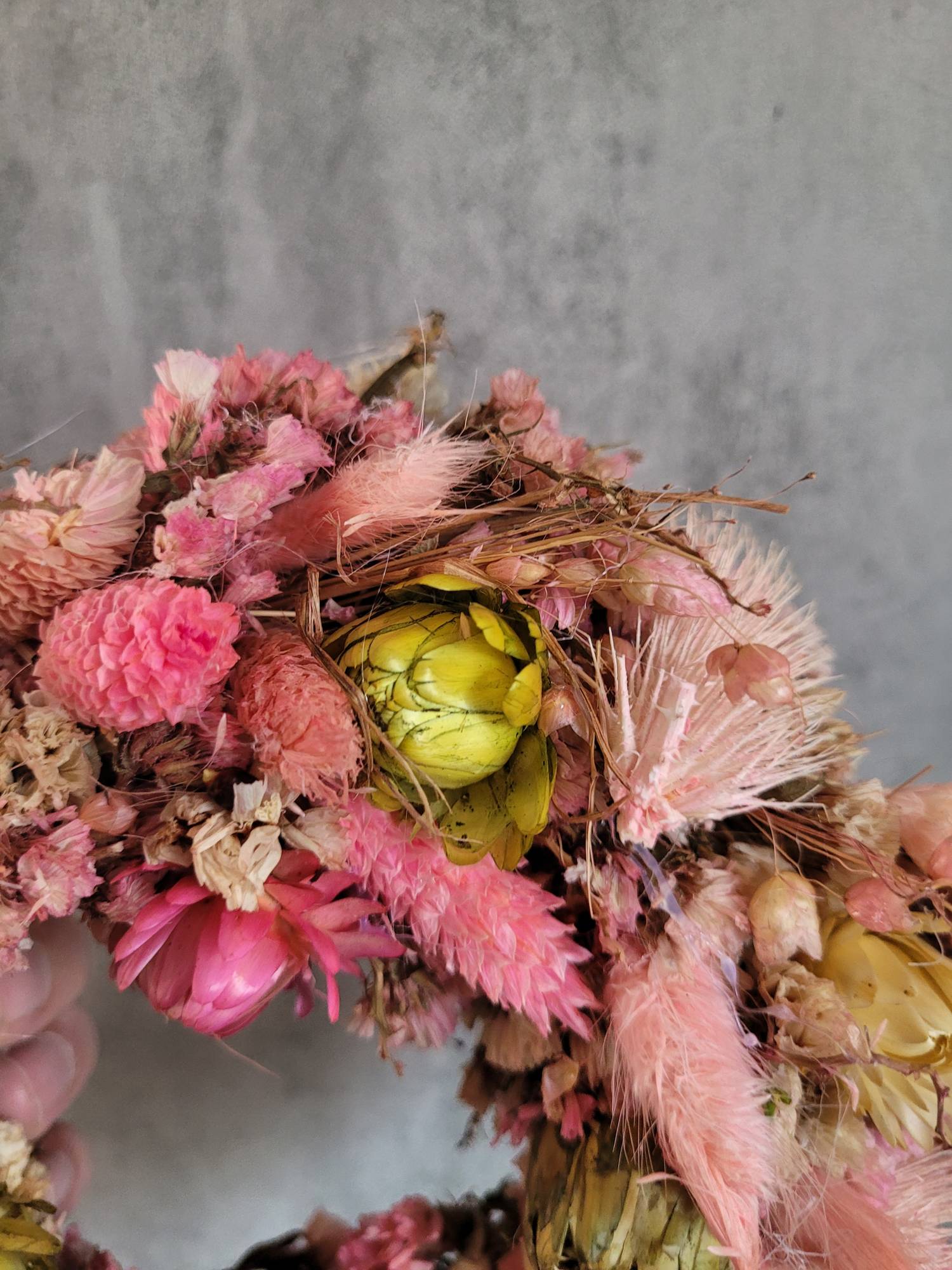 blumigo-trockenblumenkranz-floral-vintage-charme-rosa-20cm image 3