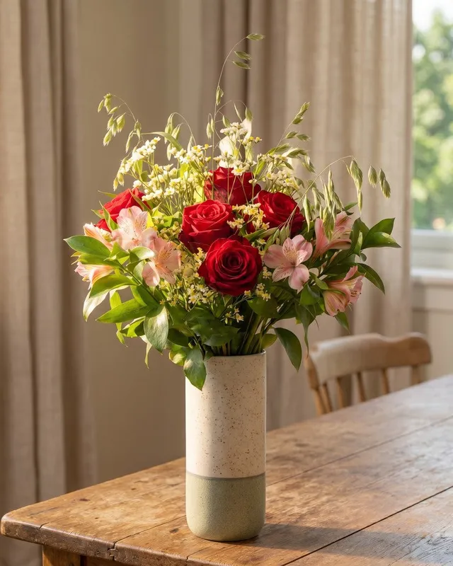 feey-rilio-blumenstrau-ich-liebe-dich-classic-mit-rosen-geflochten-f-r-die-freun image 1