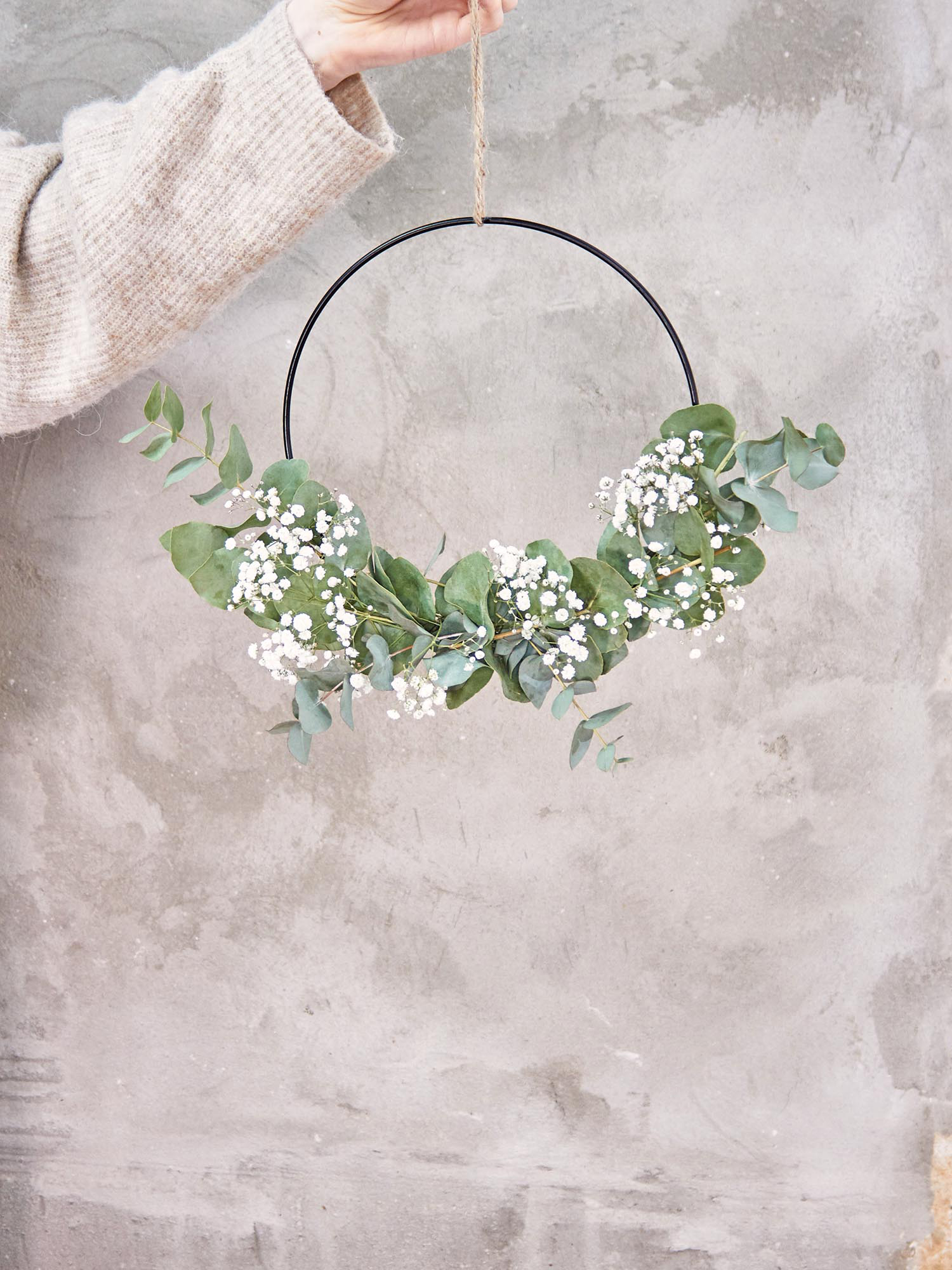 blumigo-diy-sets-nordic-light-scandi-ring-bastelset-25-cm-schwarz image 1