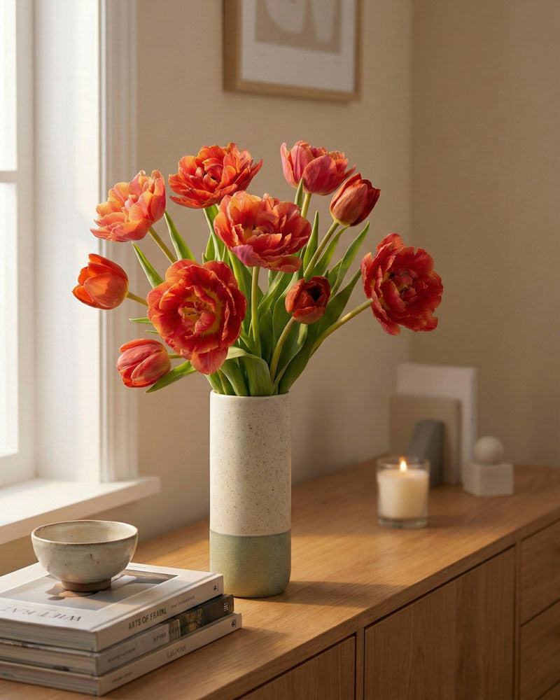 feey-rilio-tulpen-herzklopfen-10-stk-tiefrot-schnittblumen image 2