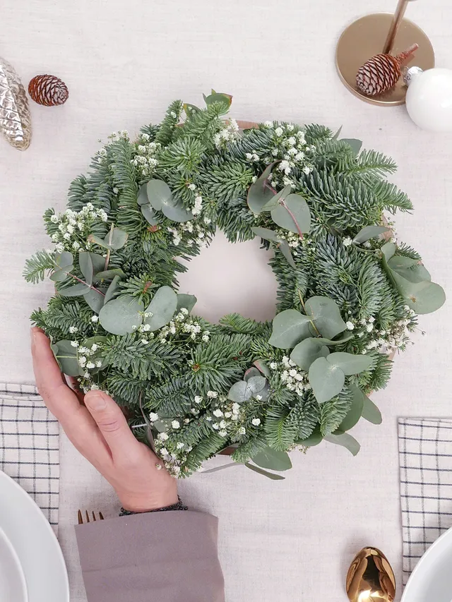 blumigo-evergreen-adventskranz-diy-set-30-cm image 1