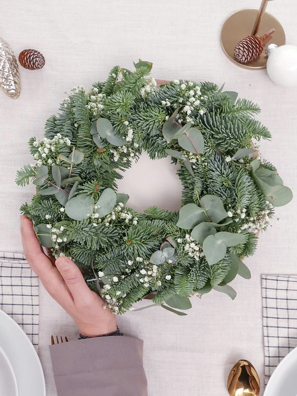 blumigo-evergreen-adventskranz-diy-set-30-cm image 1