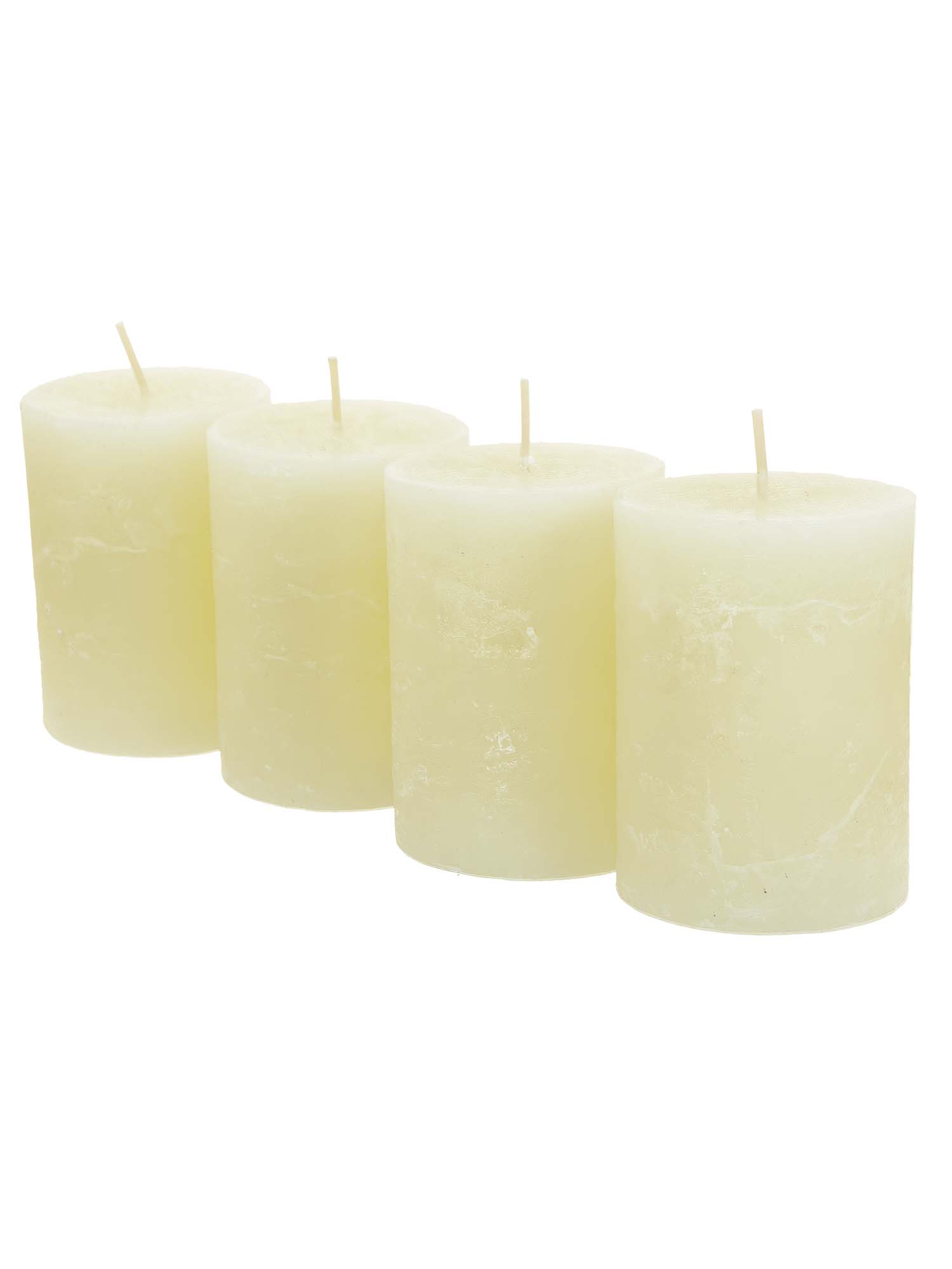 blumigo-frida-rustikkerzen-wei-creme-4er-set-80x60-mm image 1