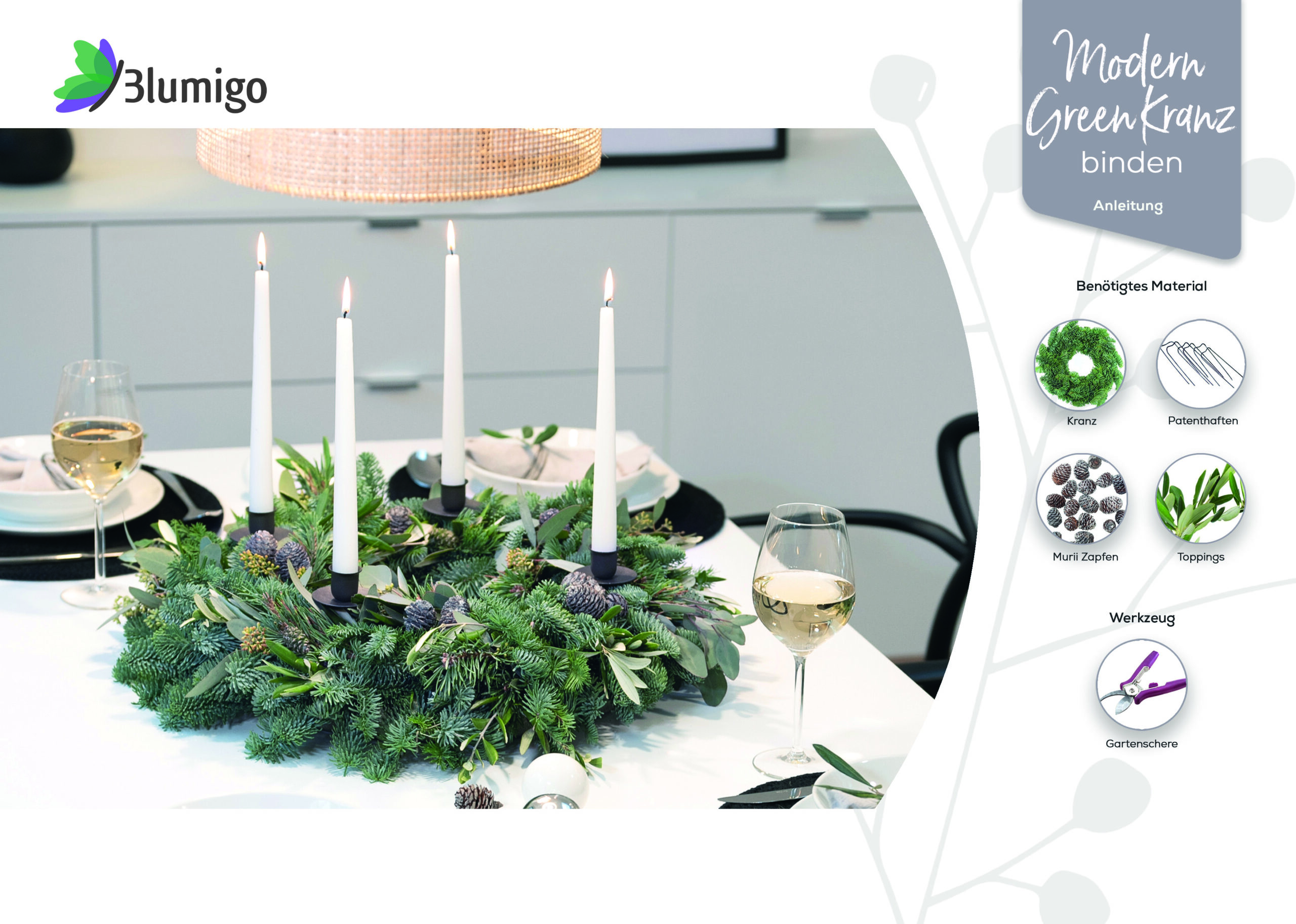 blumigo-diy-sets-modern-green-adventskranz-bastelset image 1