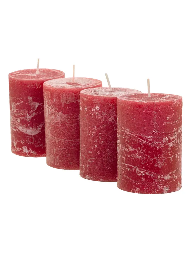 blumigo-greta-rustikkerzen-stumpenkerzen-rot-4er-set-80x60-mm image 1