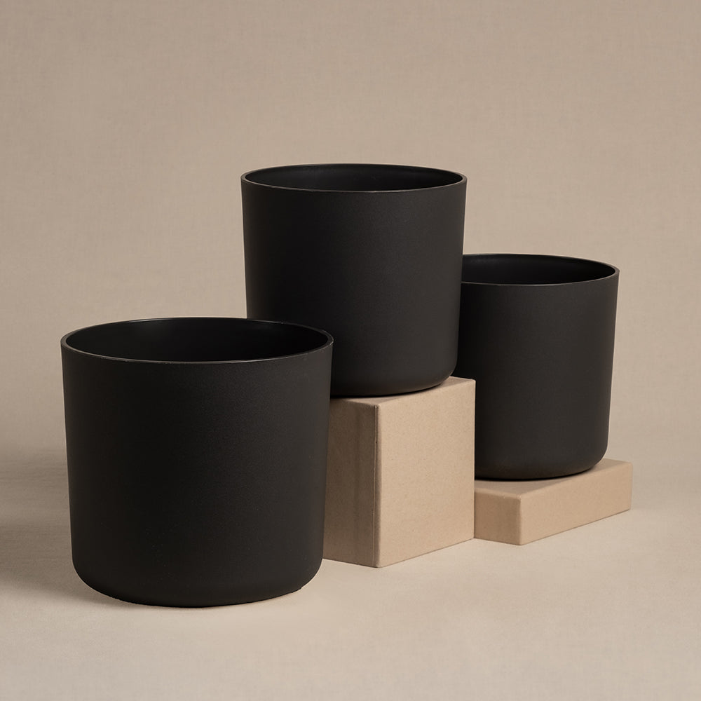 feey-lumi-blumentopf-set-kunststoff-taupe-2-teilig image 2