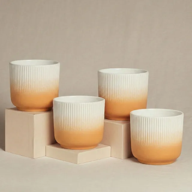 feey-rilio-bertopf-set-4-teilig-keramik-orange-14-cm image 1
