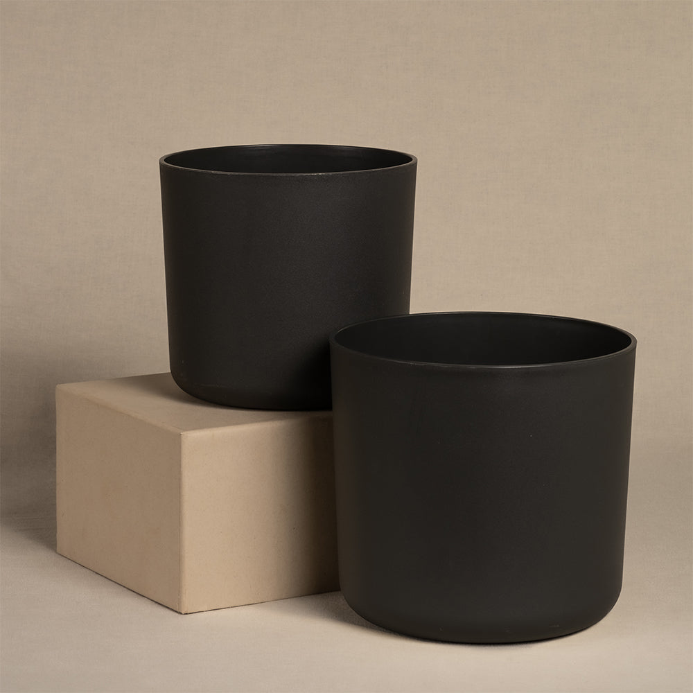 feey-lumi-kunststoff-topfset-16-14-blumentopf-taupe-2er-set image 2