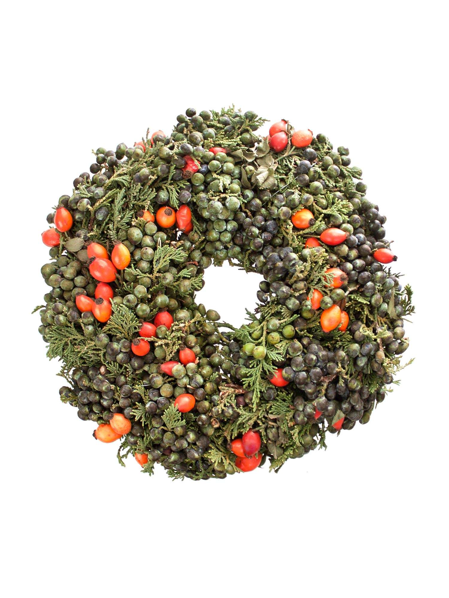 blumigo-herbstdeko-zierkranz-zypresse-hagebutte-30-cm image 2