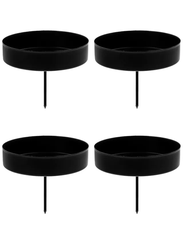 blumigo-dublin-kerzenhalter-4er-set-schwarz-f-r-stumpenkerzen image 1