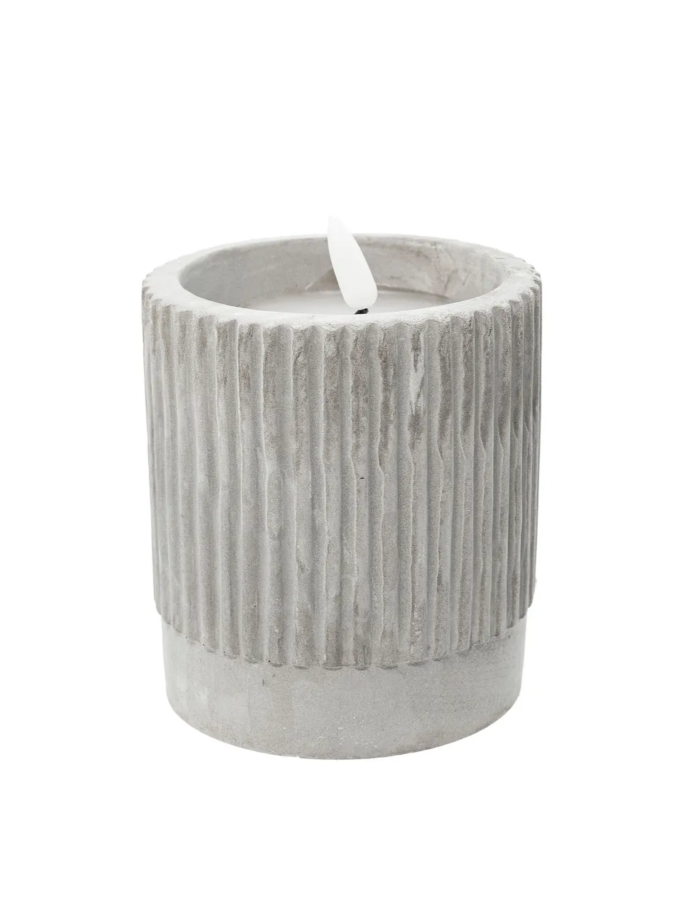 blumigo-celeste-led-dekokerze-grau-9-x-10-cm image 1
