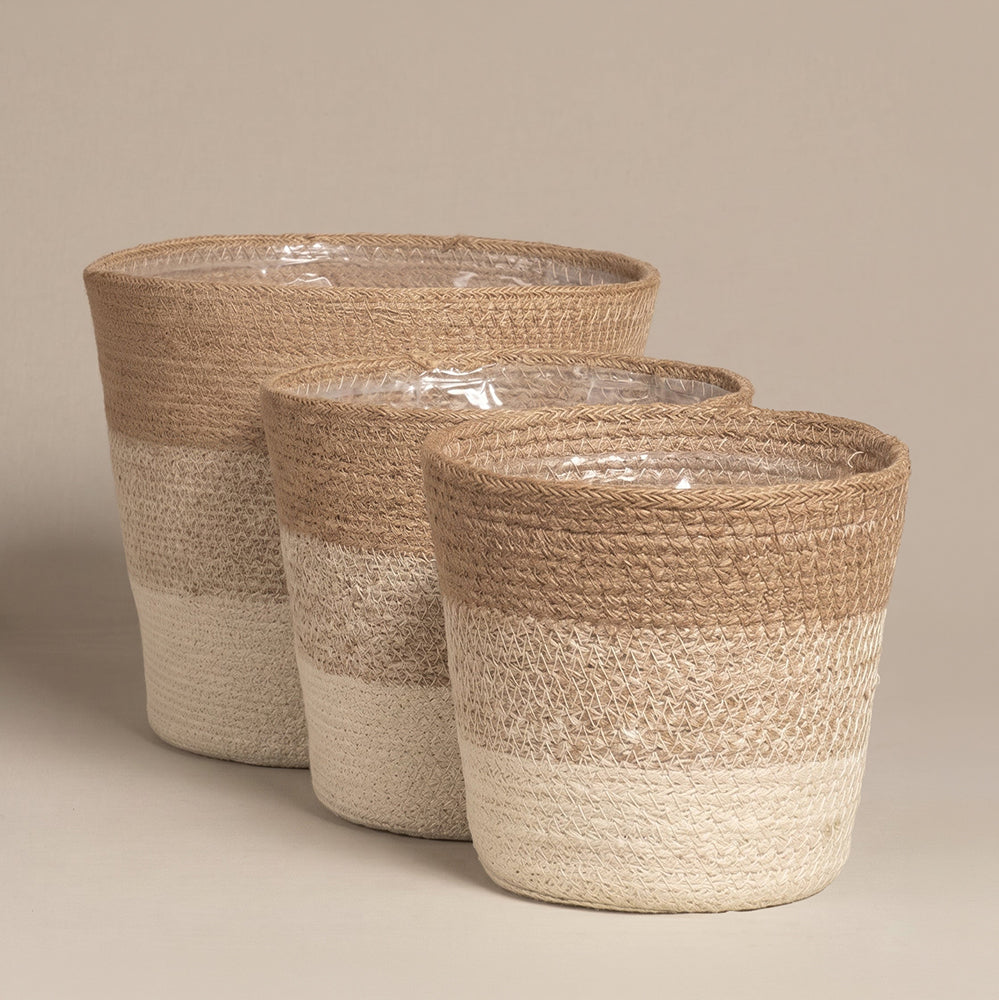 feey-variado-lapis-pflanzenkorb-jute-natur-2er-set-geflochten image 1
