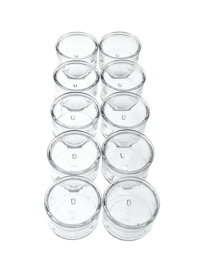 blumigo-teelichthalter-glas-10er-set-windlichter-klar image 1