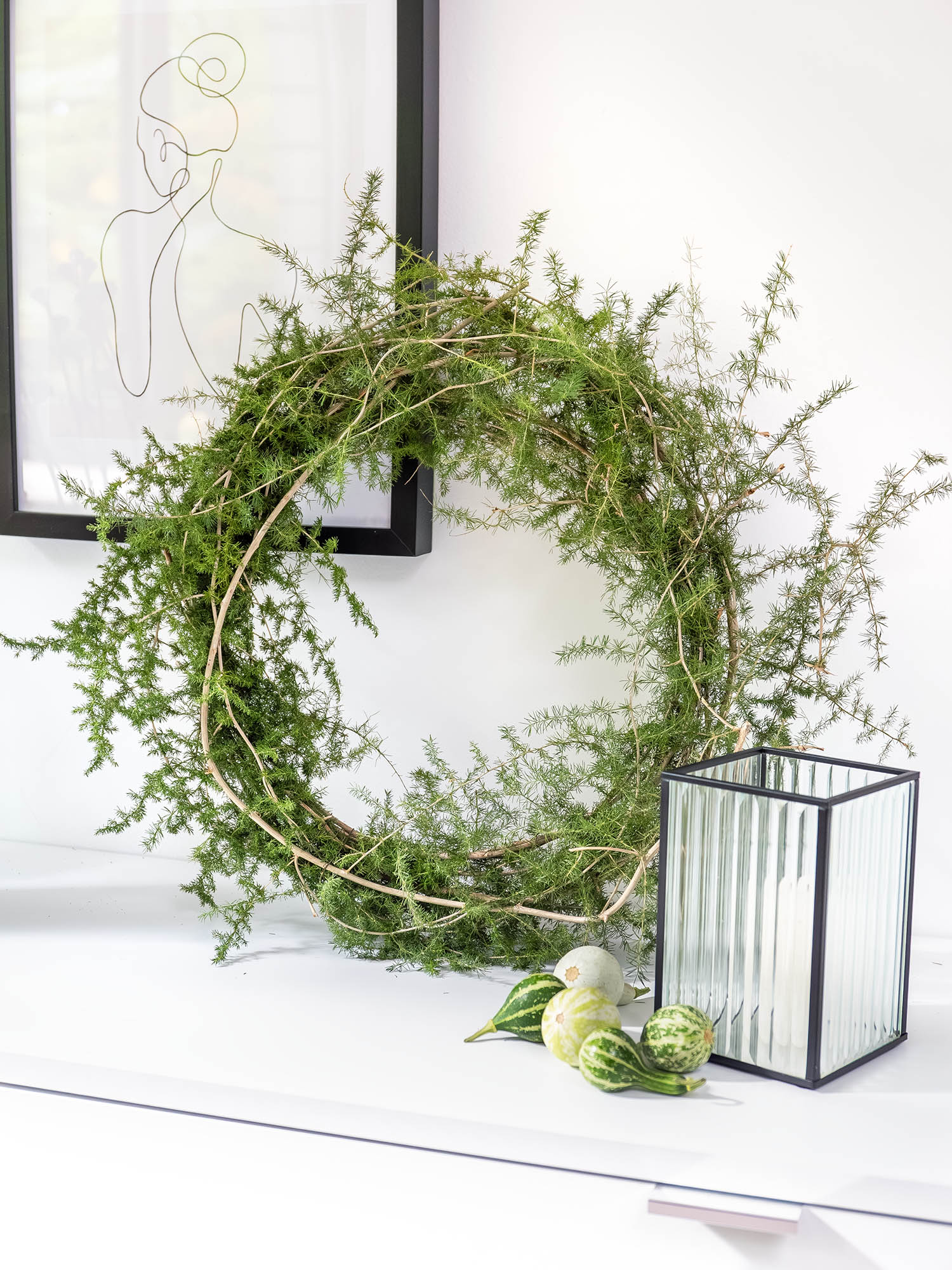 blumigo-wild-whisper-asparaguskranz-diy-set-40-cm-binden image 1