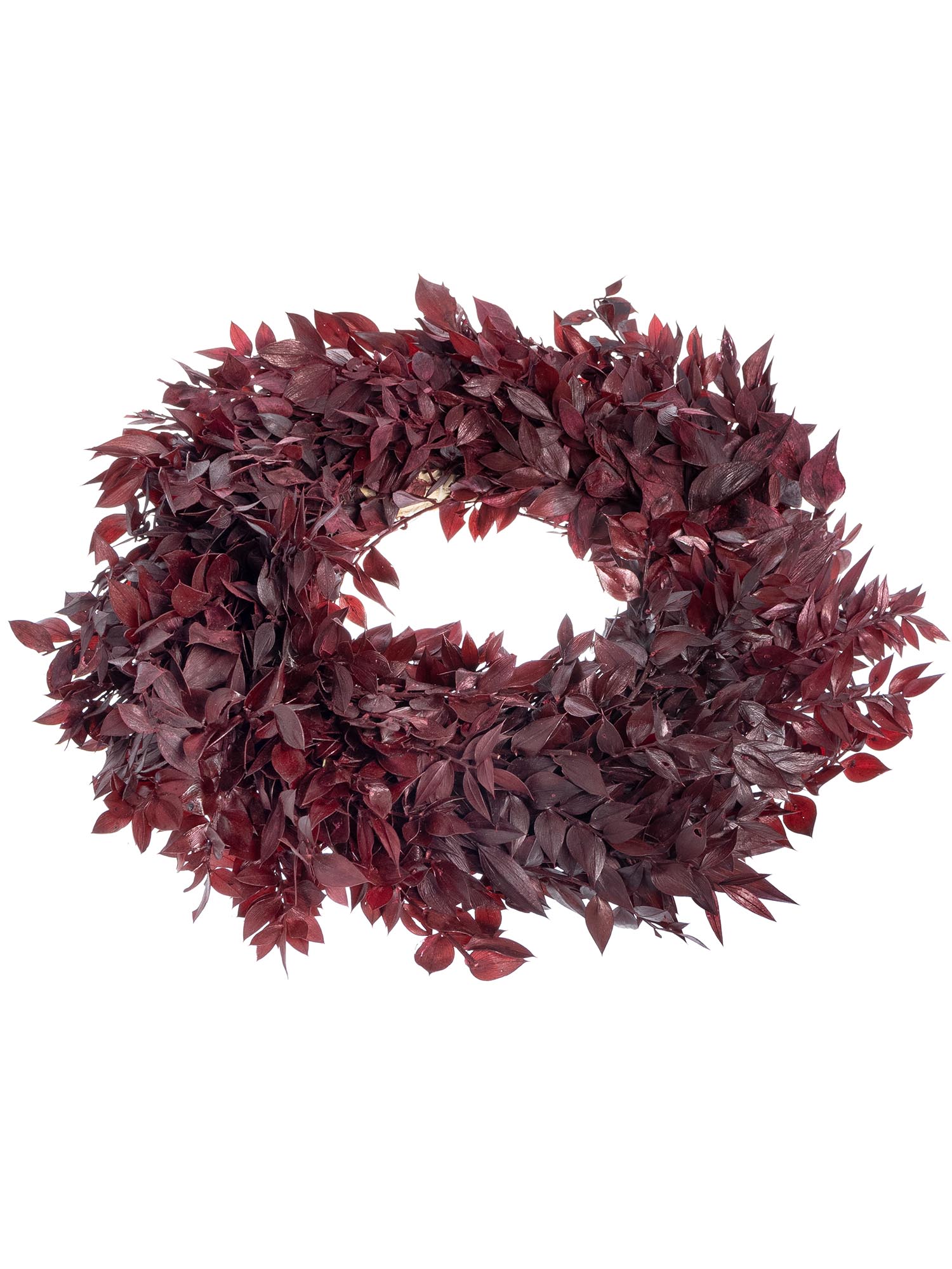 blumigo-ruscuskranz-trockenkranz-burgund-rot-konserviert image 3