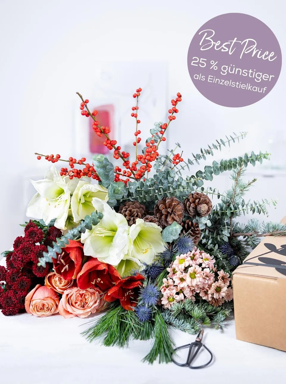 blumigo-berraschungsmixe-christmas-box-blumenbox-mit-amaryllis image 1