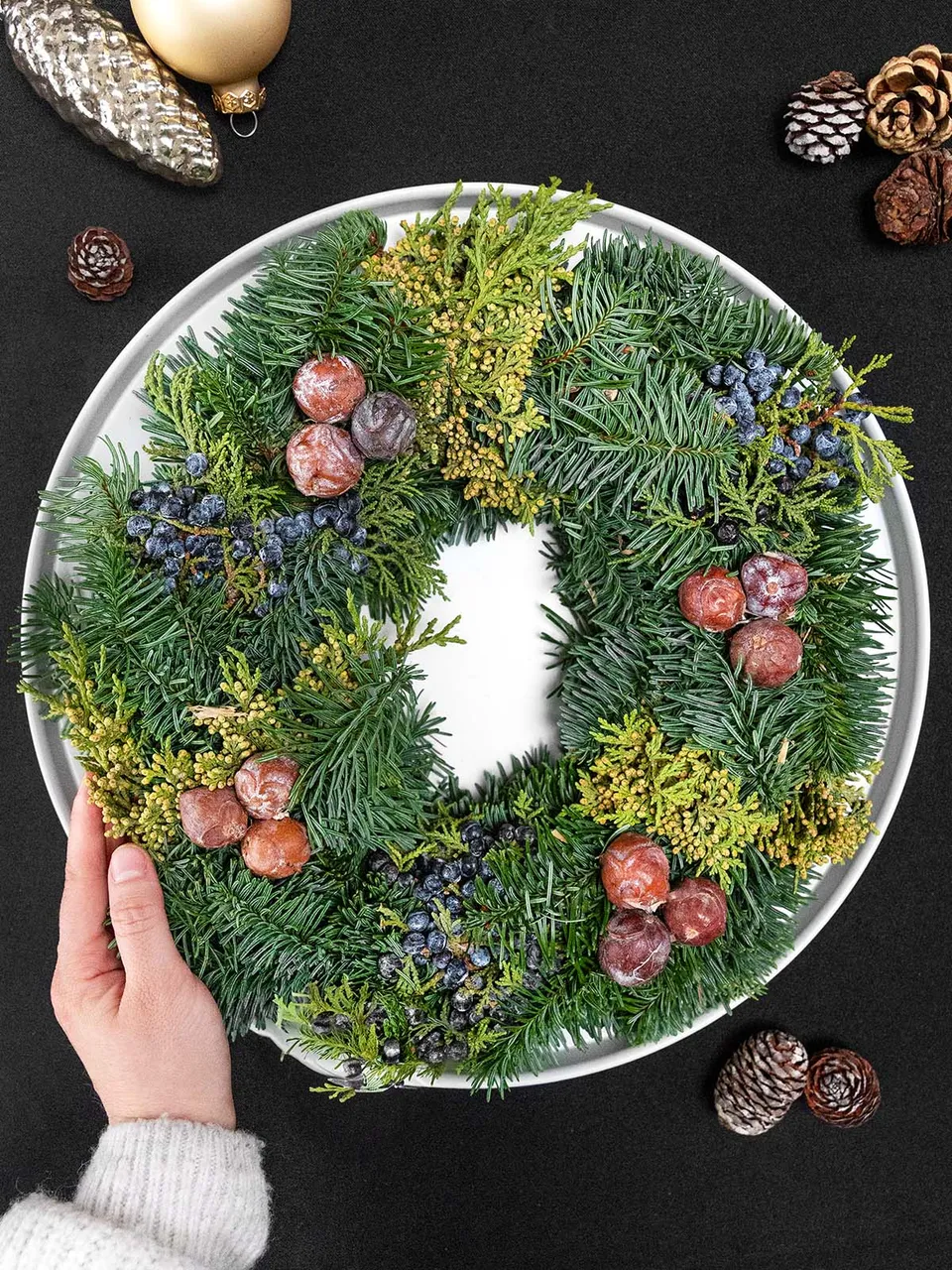 blumigo-tannenkranz-exklusiv-gemischt-einseitig-gebunden-rohling image 1