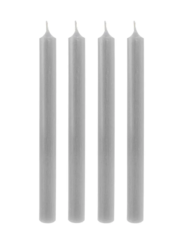 blumigo-ava-stabkerzen-rustic-4er-set-hellgrau-250x22mm image 1