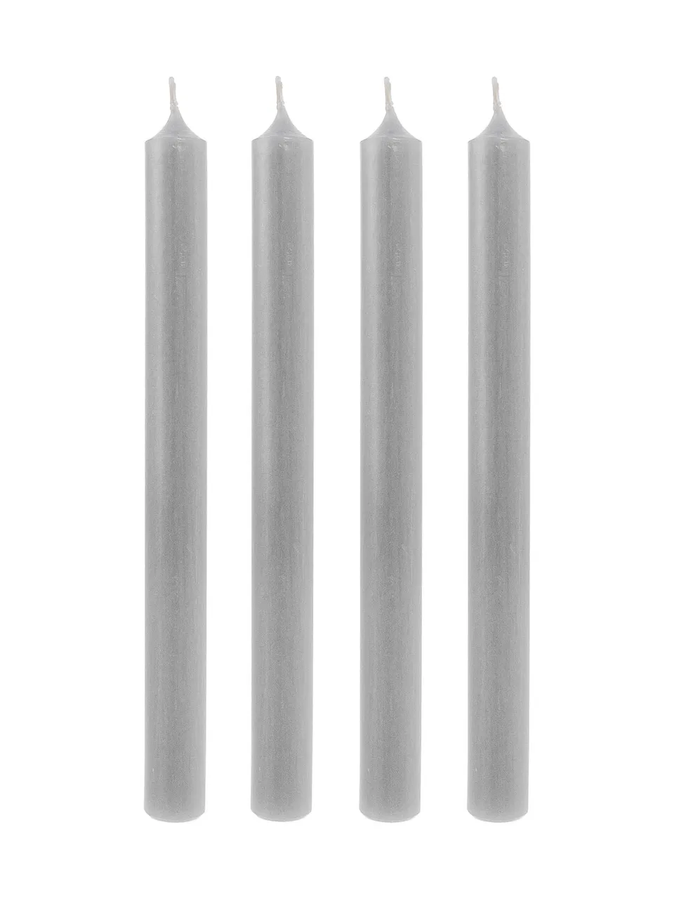 blumigo-ava-stabkerzen-rustic-4er-set-hellgrau-250x22mm image 1