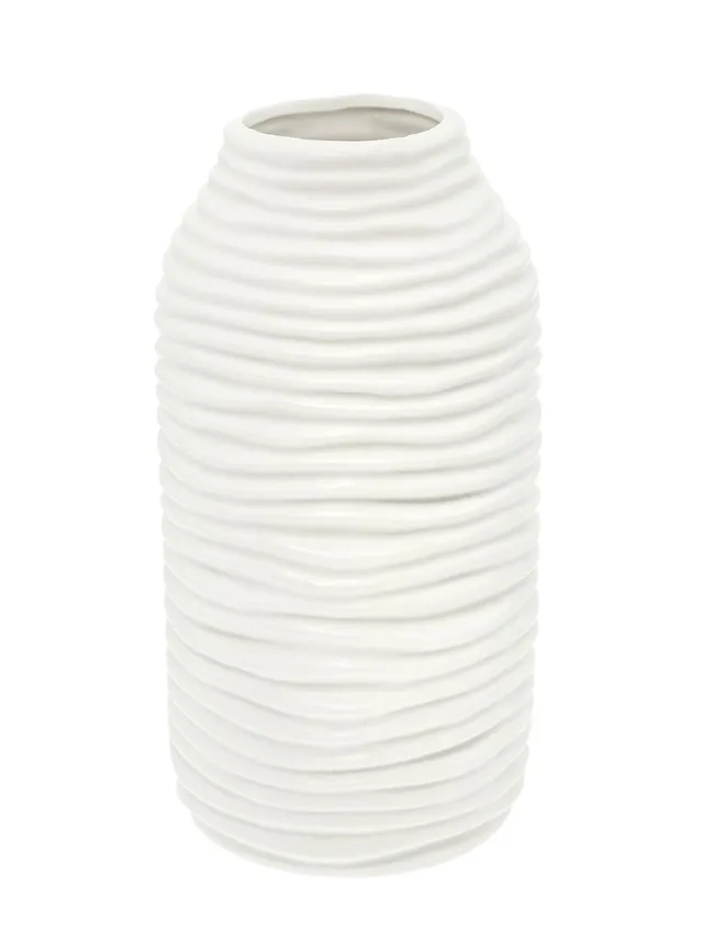 blumigo-keramikvase-spira-blumenvase-wei-10-5x20-cm image 1