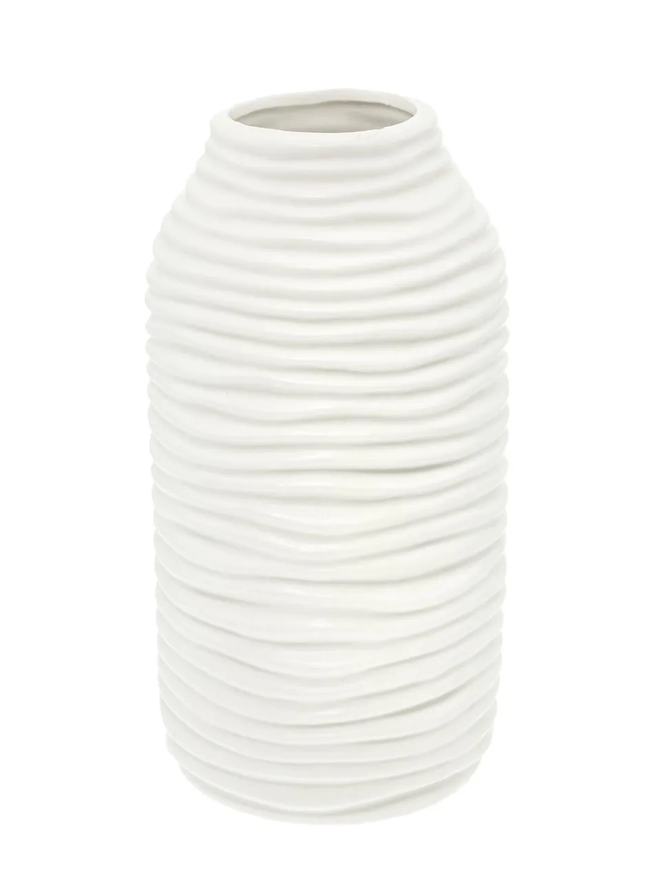 blumigo-keramikvase-spira-blumenvase-wei-10-5x20-cm image 1