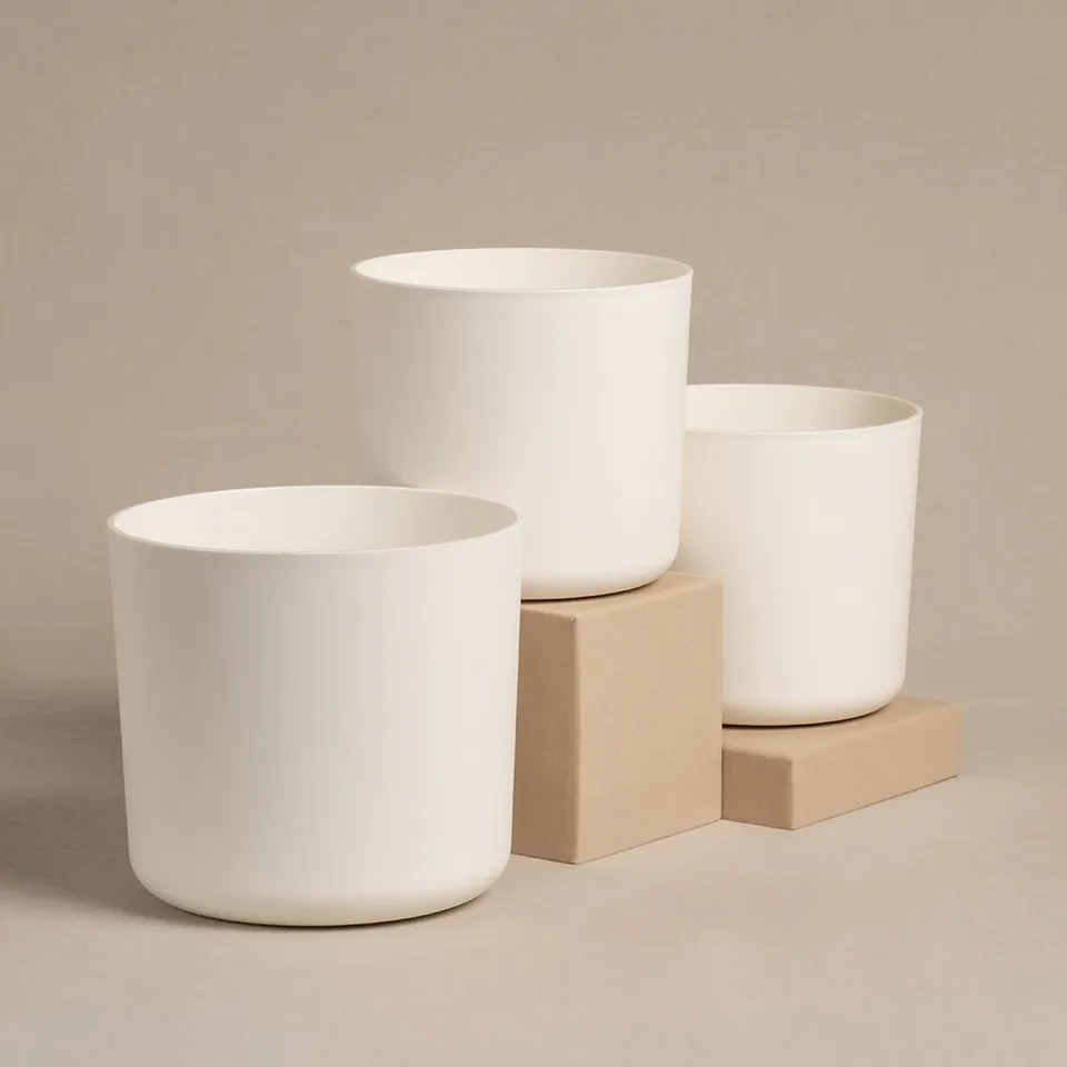 feey-lumi-blumentopf-set-kunststoff-taupe-2-teilig image 1