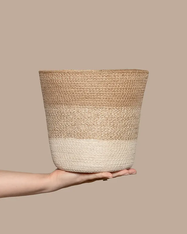 feey-variado-pflanzenkorb-lapis-aus-jute-22-cm-durchmesser-naturbeige image 1
