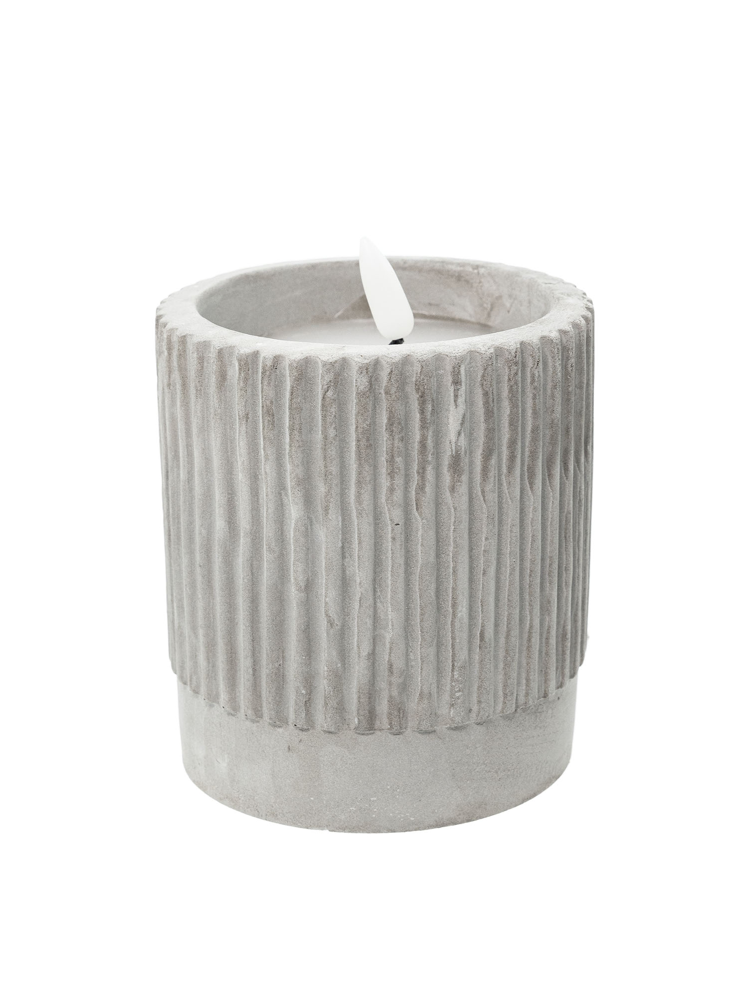 blumigo-celeste-led-dekokerze-grau-9-x-10-cm image 1
