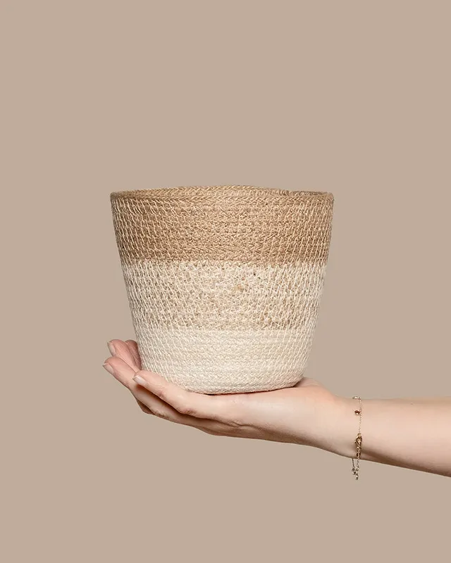feey-variado-lapis-pflanzkorb-jute-14-cm-naturfarben image 1
