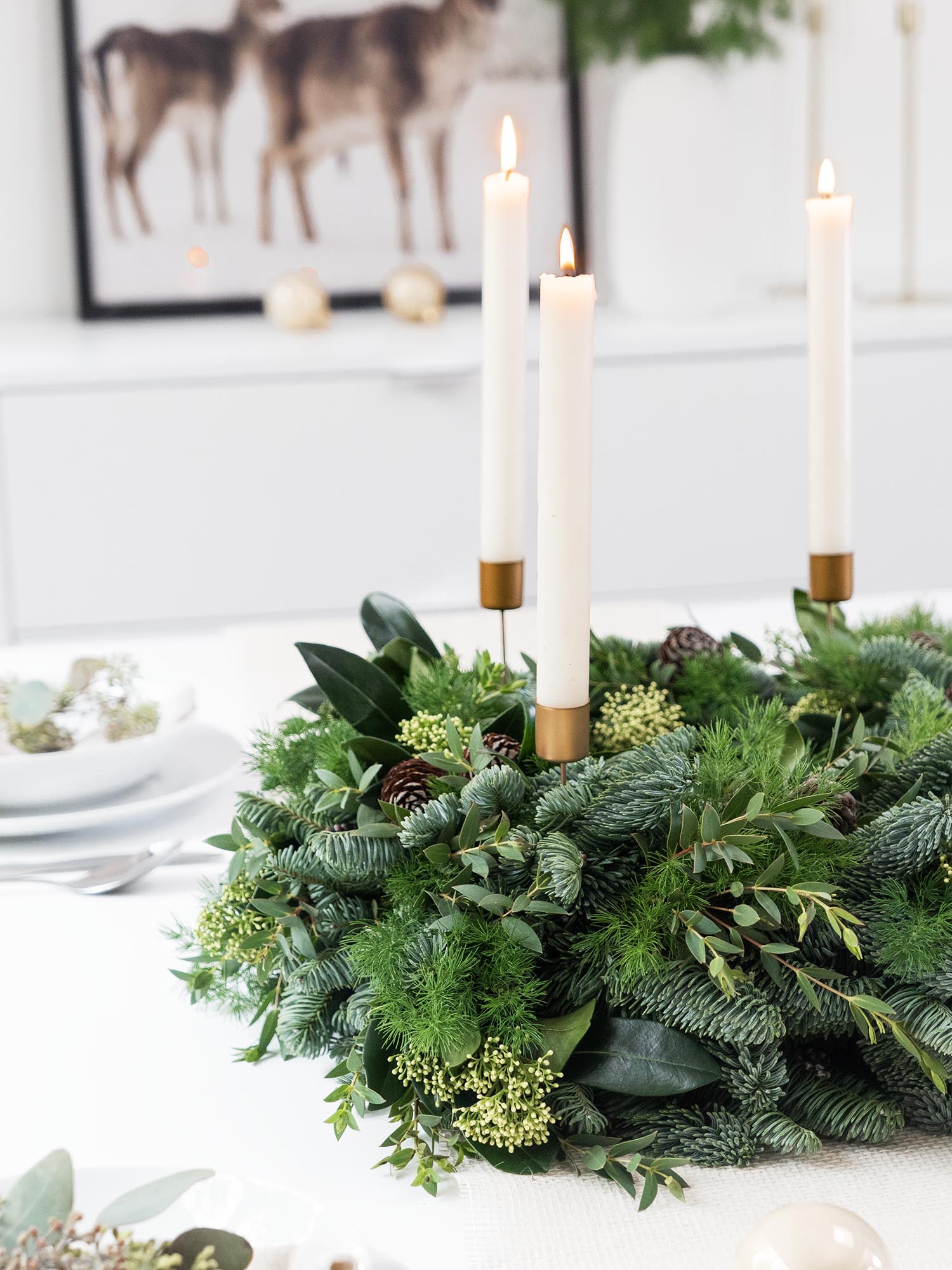 blumigo-landhaus-no9-adventskranz-diy-set-40-cm-mit-kerzen-gr-n image 2