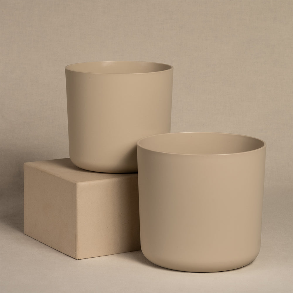 feey-lumi-kunststoff-topfset-16-14-blumentopf-taupe-2er-set image 3