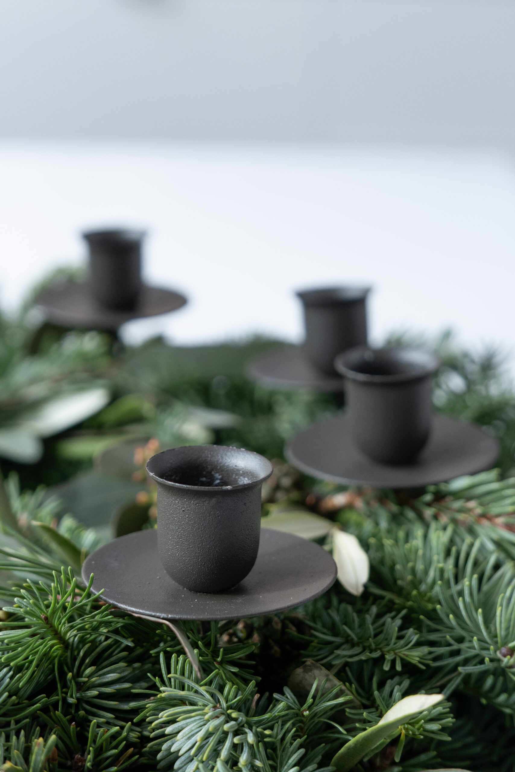 blumigo-kerzenhalter-stockholm-schwarzes-4er-set-stabkerzen image 3