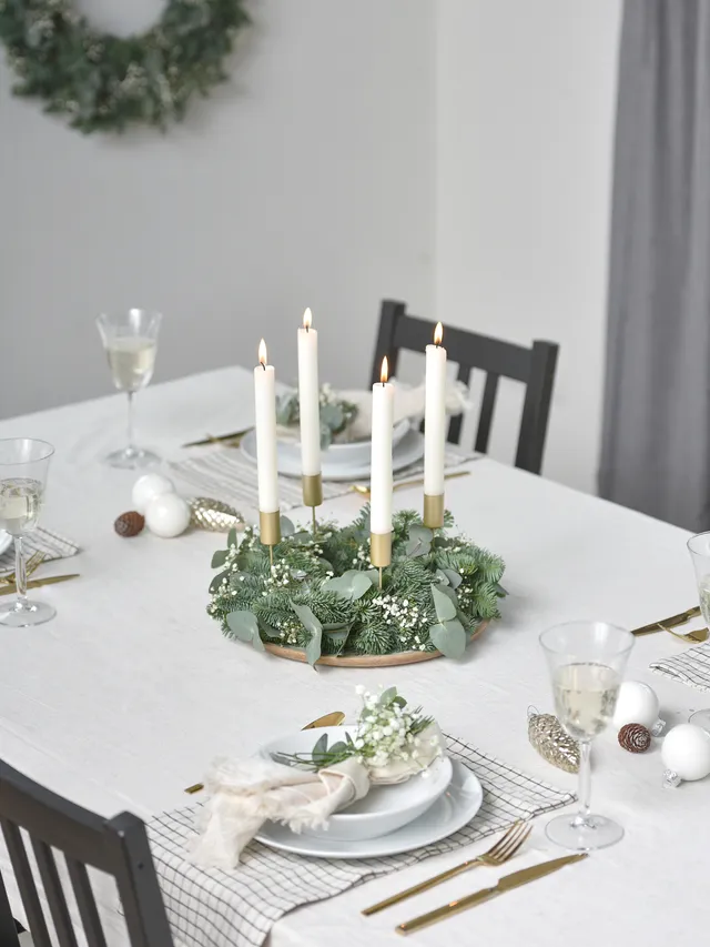 blumigo-evergreen-adventskranz-diy-set-30cm-mit-kerzen image 1