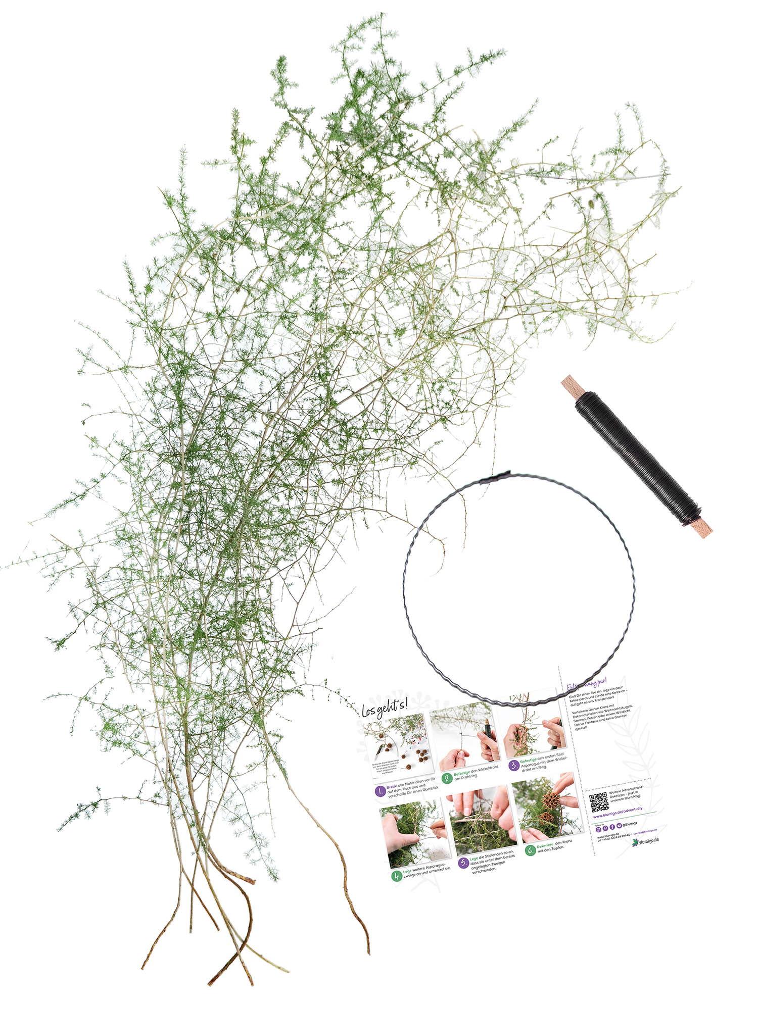 blumigo-wild-whisper-asparaguskranz-diy-set-40-cm-binden image 6