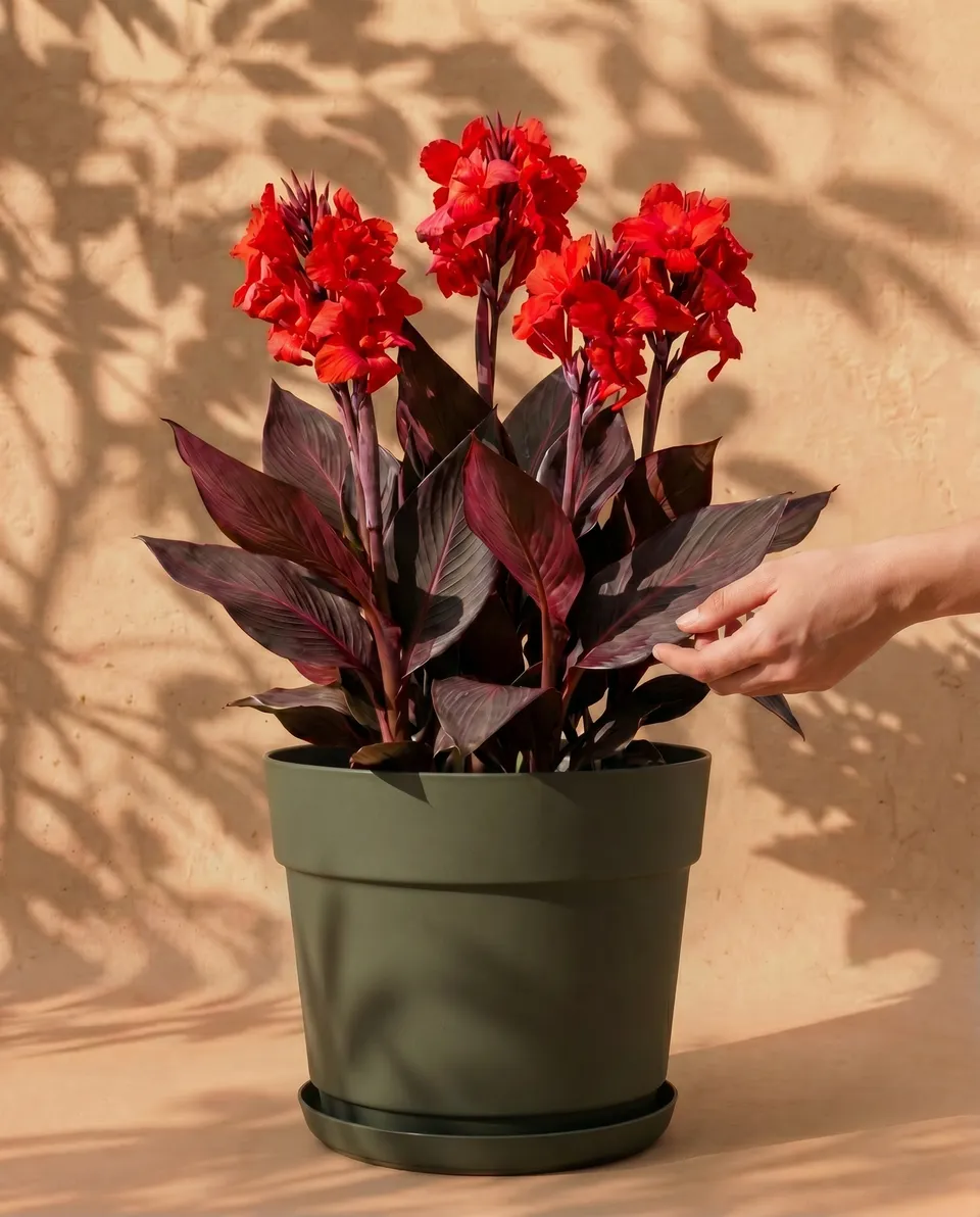 feey-amsterdam-canna-rot-blumenrohr-knollen-3-st-ck-sonnig image 1